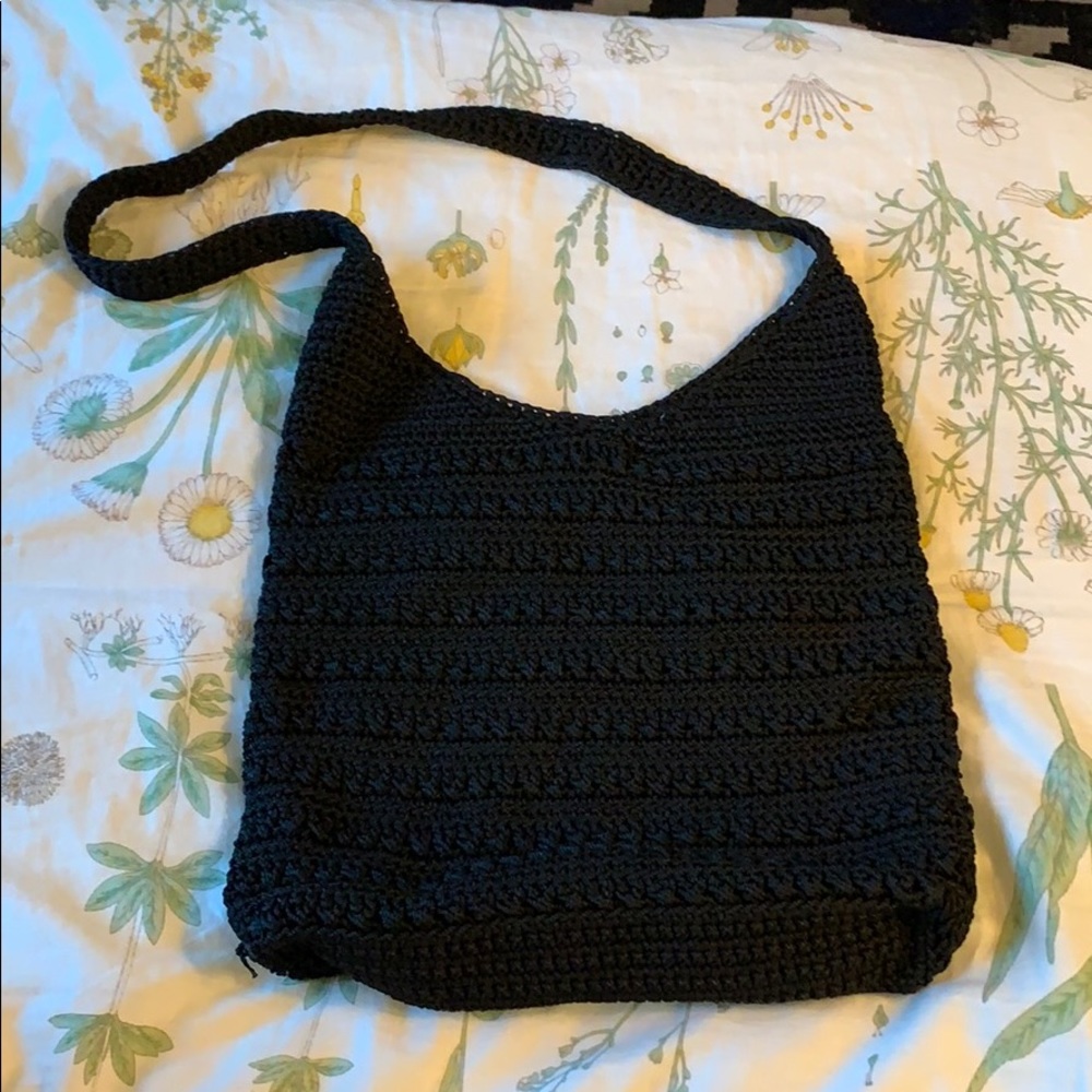 The Sak Black Crocheted Bag